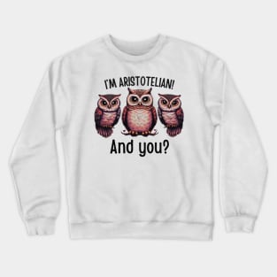 3 owl art for stoicism lovers Crewneck Sweatshirt